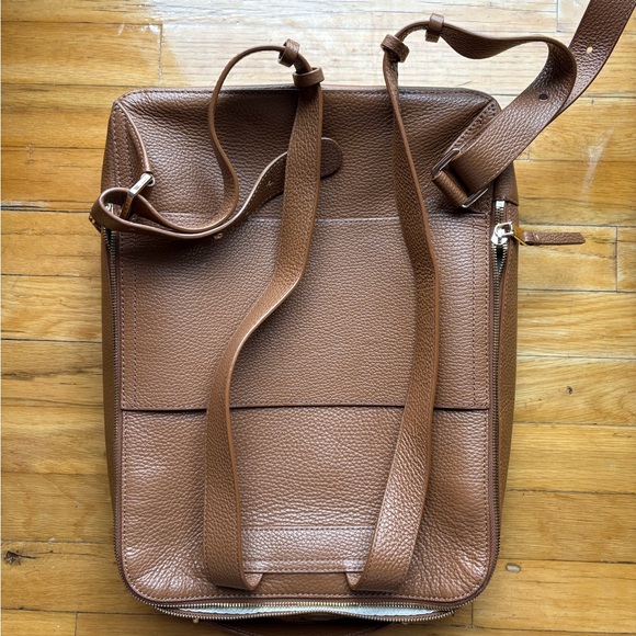 Quince Tan Backpack with Gold Zippers - Picture 3 of 5